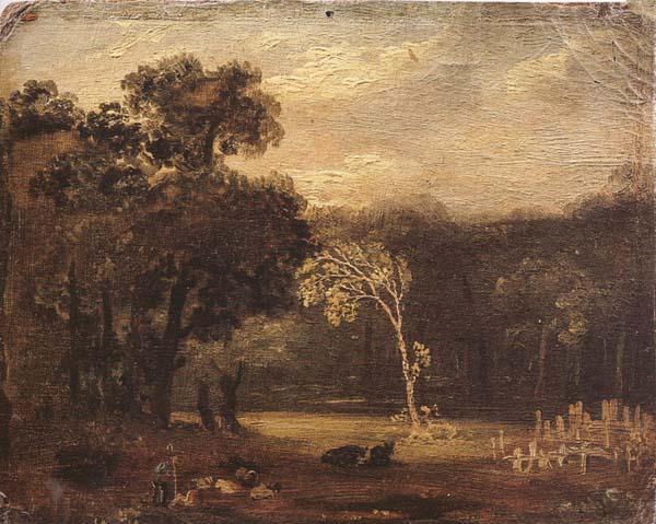 Samuel Palmer Sketch from Nature in Syon park Sweden oil painting art